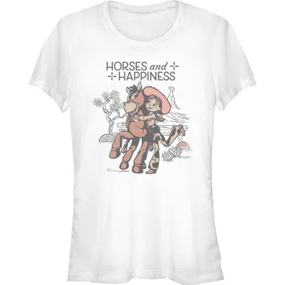Toy Story 5 Junior's Horses And Happiness Short Sleeve Graphic T-shirt In White