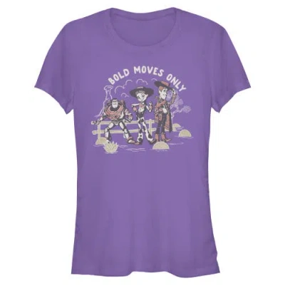 Toy Story 5 Junior's  Bold Moves Only Graphic T-shirt In Purple