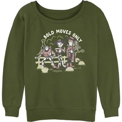 Toy Story 5 Junior's  Bold Moves Only Sweatshirt In Green