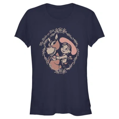 Toy Story 5 Junior's  Jessie And Horse My Ride Graphic T-shirt In Blue