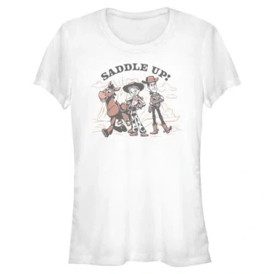 Toy Story 5 Junior's  Saddle Up Western Friends Graphic T-shirt In White