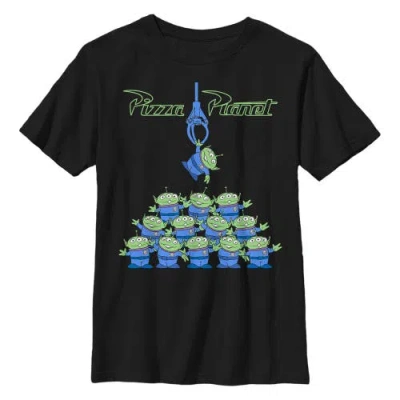 Toy Story Kids' Boy's  Pizza Planet Alien Claw Pile  Graphic T-shirt In Black