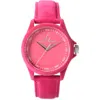 TOY WATCH TOY WATCH SARTORIAL ONLY TIME PINK DIAL PINK VELVET-COVERED LEATHER LADIES WATCH PE03PS