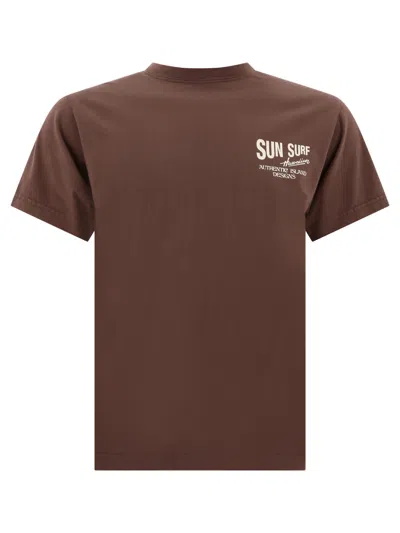 Sun Surf Toyo Enterprise "musashiya" T Shirt In Brown