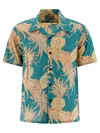 Sun Surf Pineapple-print Short-sleeve Shirt In Blue