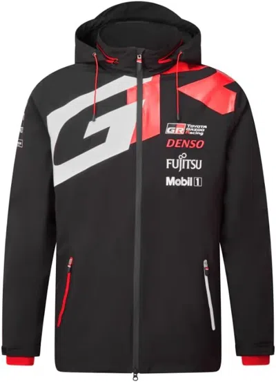 Pre-owned Toyota Gazoo Racing Official Team Lightweight Rain Jacket Wec Le Mans 24hr Black
