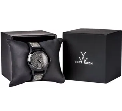 Pre-owned Toywatch Toy Watch Gl02bk Black Swarovski Crystal Bezel Silicone Strap 38 Mm Watch 2005
