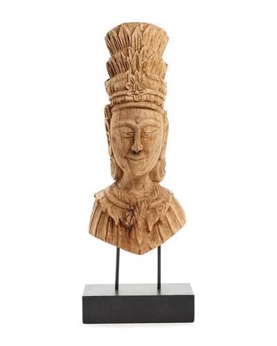 Tozai Avani Hand Carved Sculpture On Black Stand