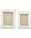 Tozai Home Pearly White Set Of 2 Photo Frames