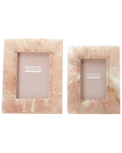 Tozai Home Pink Set Of 2 Frames