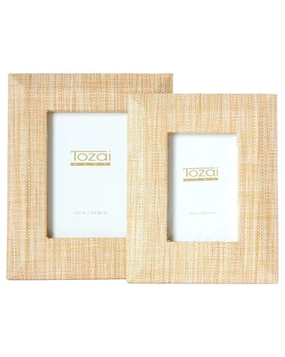 Tozai Home Set Of 2 Grass Photo Frames In Neutral
