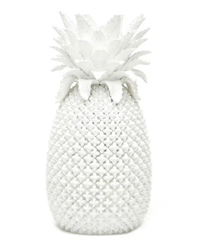 TOZAI HOME TOZAI HOME WHITE PINEAPPLE DECORATIVE VASE