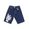 Tpatch Short Jeans For Men. Short Spray In Denim Scuro
