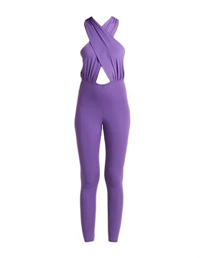 Tpn Woman Jumpsuit Purple Size M Polyamide, Elastane