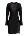 Tpn Woman Mini Dress Black Size S Polyester In Black