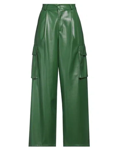 Tpn Woman Pants Green Size Xs Polyurethane, Viscose