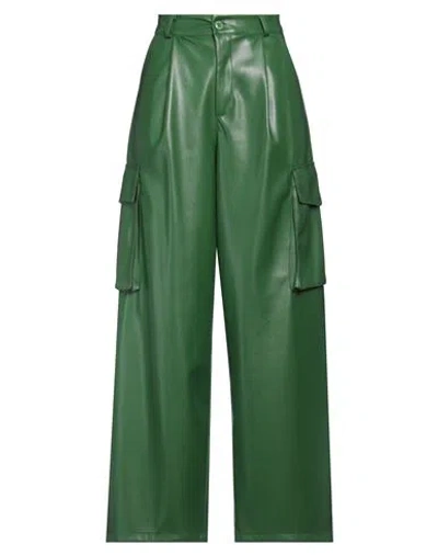 Tpn Woman Pants Green Size M Polyurethane, Viscose