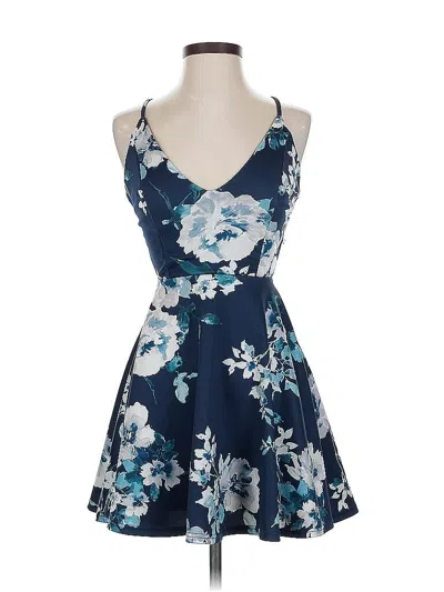 Pre-owned Trac Cocktail Dress In Blue