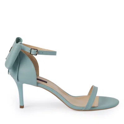 Traces Of Heels Women's Green La Chica Romantica Sandals In Mint Leather Shades