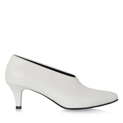Traces Of Heels Women's Interstellar Pumps In White Nappa Leather