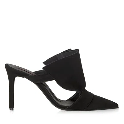 Traces Of Heels Women's Rainblow Mules With Black Draped Velvet