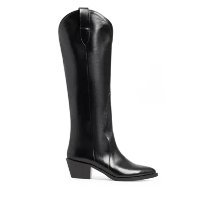 Traces Of Heels Women's Solstice Boots In Black Genuine Leather