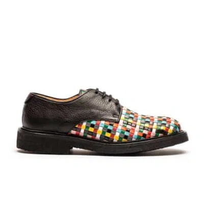 Tracey Neuls Pablo Carnival | Woven Leather Derby In Black
