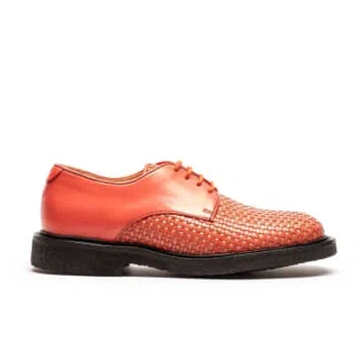 Tracey Neuls Pablo Lobster | Woven Leather Derby In Pink