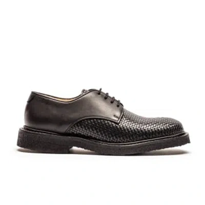 Tracey Neuls Pablo Sugiban Mens | Woven Leather Derby In Black
