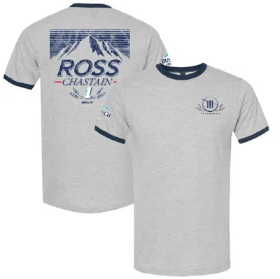 Trackhouse Racing Team Collection Heather Grey Ross Chastain Busch Light Ringer T-shirt