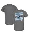 Trackhouse Racing Team Collection Heather Charcoal Ross Chastain Busch Light Car T-shirt In Gray