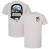 TRACKHOUSE RACING TEAM COLLECTION TRACKHOUSE RACING TEAM COLLECTION SILVER ROSS CHASTAIN BUSCH LIGHT CAR AND TRACK T-SHIRT