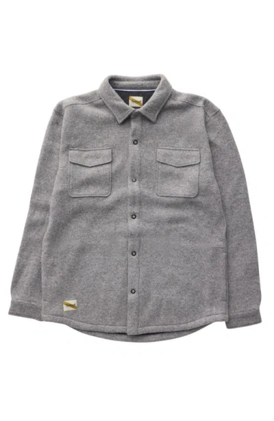 Tracksmith New England Overshirt In Frost Gray/charcoal