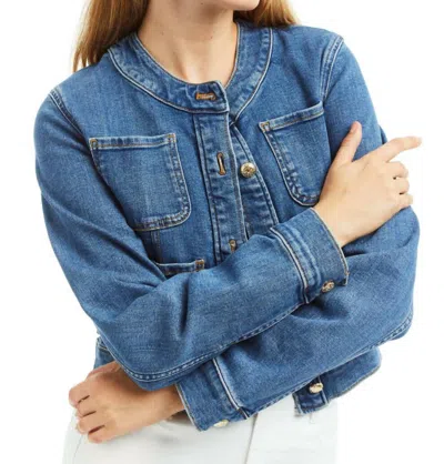 Tractr Coco Patch Denim Jacket In Multi