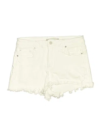 Pre-owned Tractr Denim Shorts In Ivory