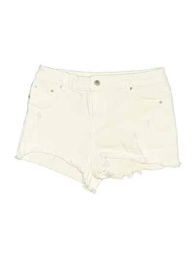 Pre-owned Tractr Kids' Denim Shorts In White