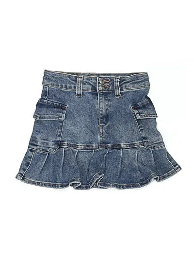 Pre-owned Tractr Kids' Denim Skirt In Blue