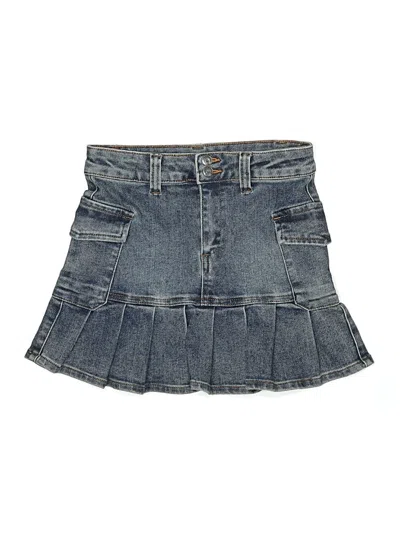 Pre-owned Tractr Kids' Denim Skirt In Blue