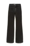 Tractr Faded Hi Rise Wide Leg Jeans In Black In Black