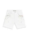 TRACTR GIRL'S BRITTANY COLORFUL CONFETTI STUDDED FRAYED SHORTS