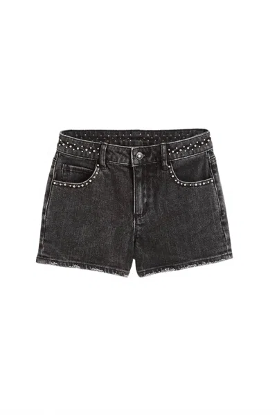 Tractr Kids' Girl's Waistband High Rise Short In Black