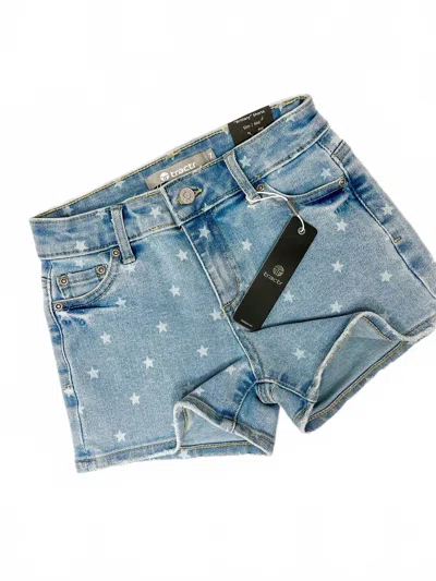 Tractr Kids' Girls Brittany Star Short In Denim In Multi
