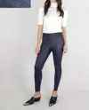 Tractr High Rise Snake Print Skinny Jeans In Blue Snake In Multi