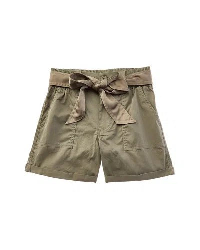 Tractr Jeans Cargo Cuff Short With Belt In Green
