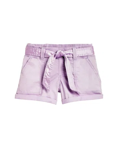 Tractr Jeans Cargo Cuff Short With Belt In Pink