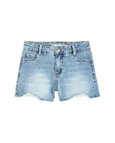 Tractr Kids'  Jeans Clear Stud Brittany Short In Blue