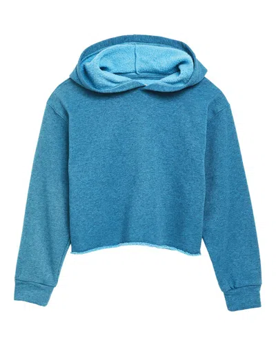 Tractr Jeans Color Knit Crop Hoodie In Multi
