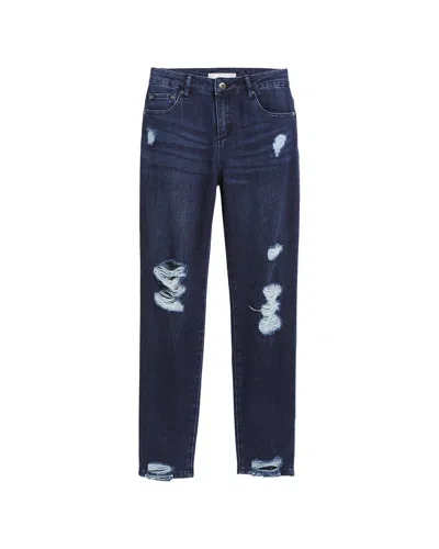 Tractr Jeans Destructed Weekender Pant In Blue