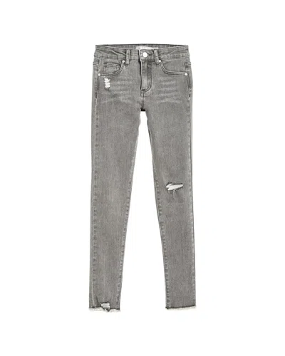Tractr Jeans Diane Mid Rise Skinny Pant In Grey
