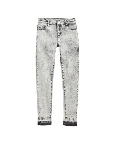 Tractr Jeans Diane Mid Rise Skinny Pant With Released Hem In Gray